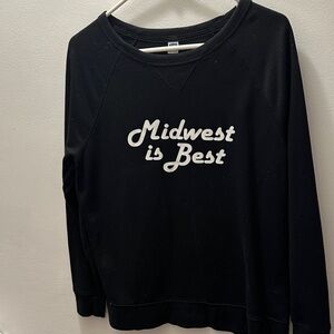 Old Navy Black Graphic Sweatshirt